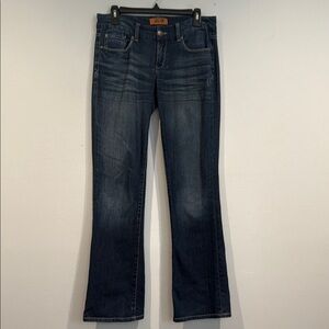 Seven7 Blue Boot Cut Jeans with Classic Indigo Style and Bling Pockets - Size 28